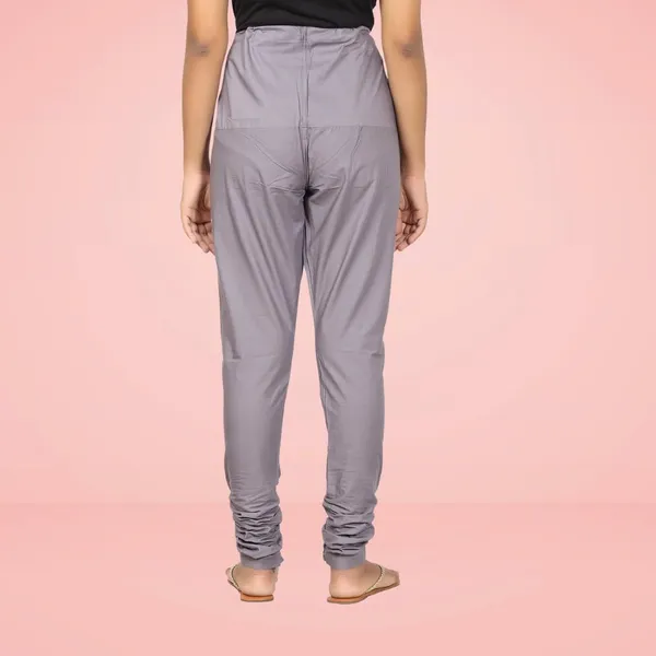Steel_Grey_Cotton_Ethnic_Churidar/Gathering_Pants_For_Women,_Drawstring_Waist,_Ethnic_Regular_Fit_For_Office,_Party_&_Outdoor_Wear
