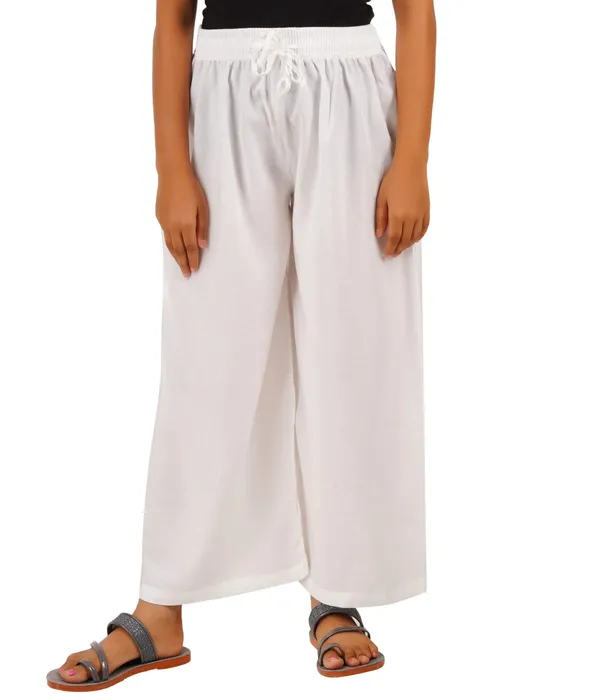 Blanco_White_Stylish_Rayon_Blend_Girls_Palazzo_Pants,_Skin_Friendly,_Party_&_Outdoor_Wear,_Solid_Flowy,_Mild_Shine_-_Regular_Fit,_Full_Length