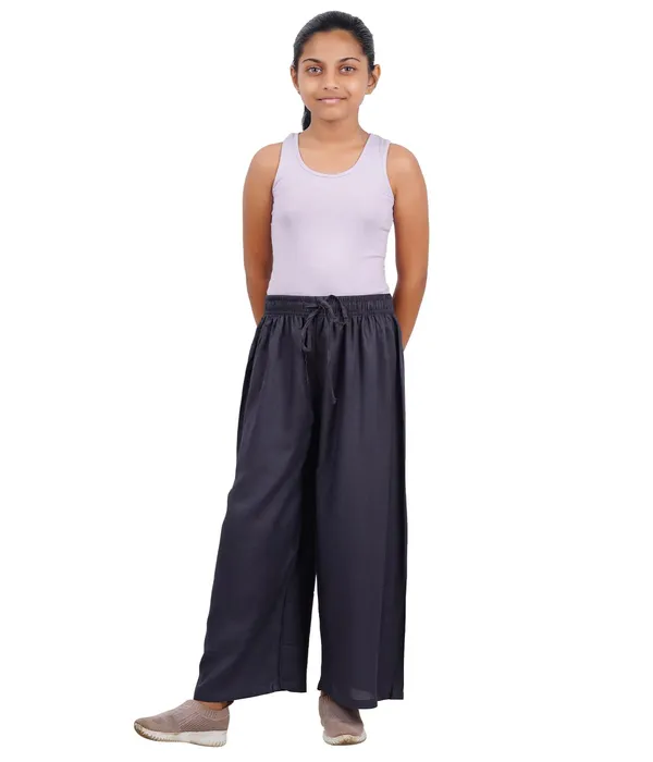 Charcoal_Grey_Stylish_Rayon_Blend_Girls_Palazzo_Pants,_Skin_Friendly,_Party_&_Outdoor_Wear,_Solid_Flowy,_Mild_Shine_-_Regular_Fit,_Full_Length
