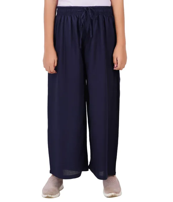 Midnight_Blue_Stylish_Rayon_Blend_Girls_Palazzo_Pants,_Skin_Friendly,_Party_&_Outdoor_Wear,_Solid_Flowy,_Mild_Shine_-_Regular_Fit,_Full_Length