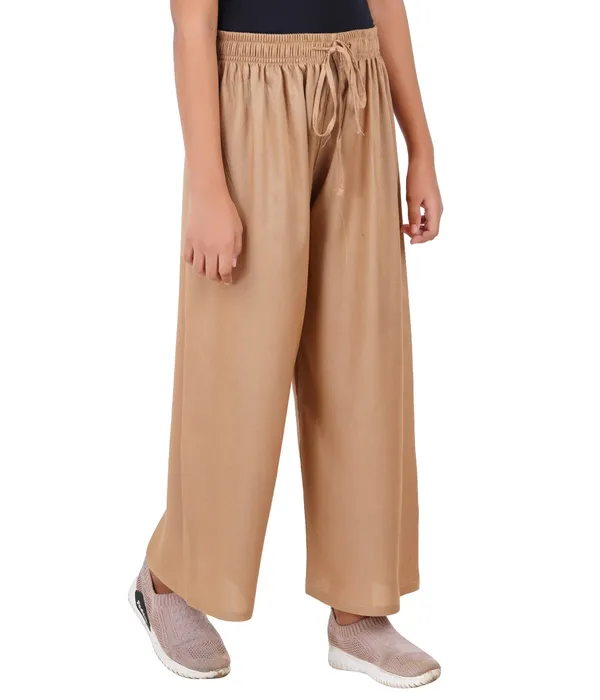 Mustard_Yellow_Stylish_Rayon_Blend_Girls_Palazzo_Pants,_Skin_Friendly,_Party_&_Outdoor_Wear,_Solid_Flowy,_Mild_Shine_-_Regular_Fit,_Full_Length