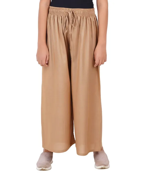 Mustard_Yellow_Stylish_Rayon_Blend_Girls_Palazzo_Pants,_Skin_Friendly,_Party_&_Outdoor_Wear,_Solid_Flowy,_Mild_Shine_-_Regular_Fit,_Full_Length