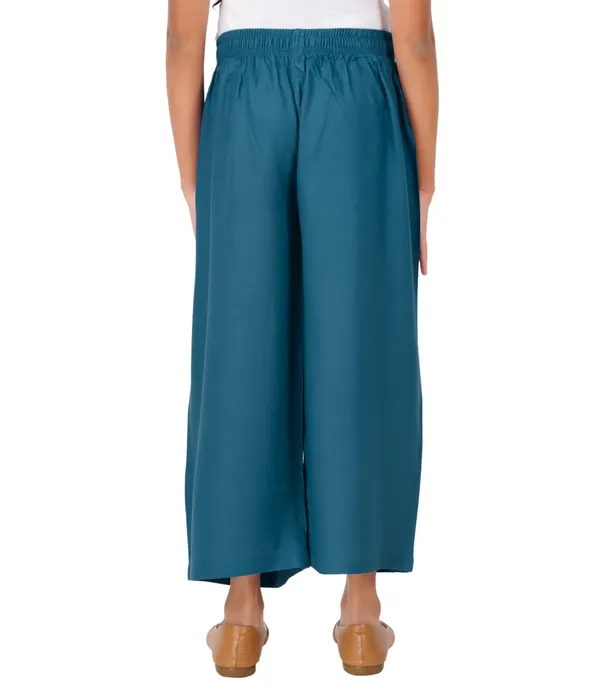 Peacock_Green_Stylish_Rayon_Blend_Girls_Palazzo_Pants,_Skin_Friendly,_Party_&_Outdoor_Wear,_Solid_Flowy,_Mild_Shine_-_Regular_Fit,_Full_Length