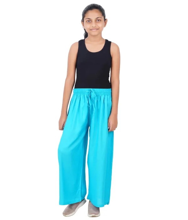 Turq_Blue_Stylish_Rayon_Blend_Girls_Palazzo_Pants,_Skin_Friendly,_Party_&_Outdoor_Wear,_Solid_Flowy,_Mild_Shine_-_Regular_Fit,_Full_Length