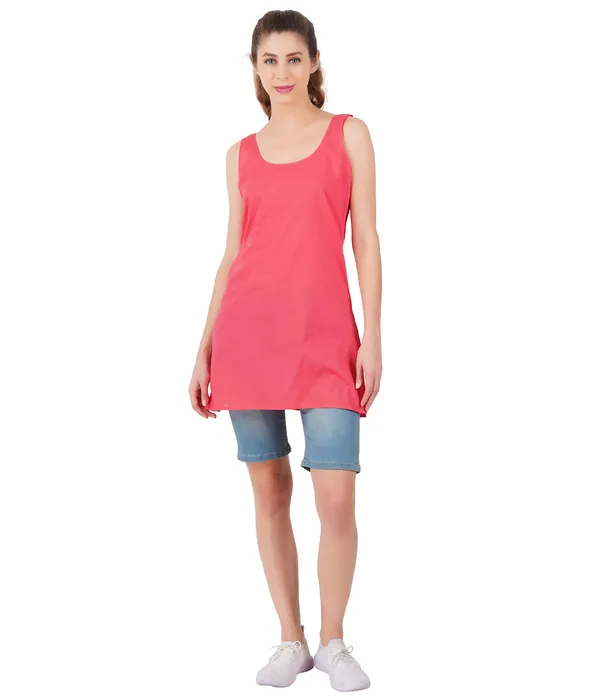 Apple_Peach_Long_Kurti_Slip_-_100%_Superfine_Cotton_-_Firm_Non_Stretchable_Women'S_Kurti_Top_Slip
