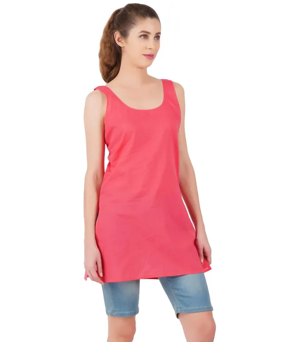 Apple_Peach_Long_Kurti_Slip_-_100%_Superfine_Cotton_-_Firm_Non_Stretchable_Women'S_Kurti_Top_Slip