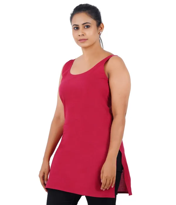 Burgundy_Maroon_Long_Kurti_Slip_-_100%_Superfine_Cotton_-_Firm_Non_Stretchable_Women'S_Kurti_Top_Slip