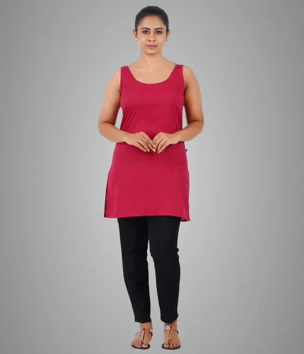 Burgundy_Maroon_Long_Kurti_Slip_-_100%_Superfine_Cotton_-_Firm_Non_Stretchable_Women'S_Kurti_Top_Slip