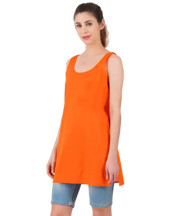 Coral_Orange_Long_Kurti_Slip_-_100%_Superfine_Cotton_-_Firm_Non_Stretchable_Women'S_Kurti_Top_Slip