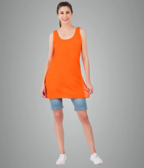 Coral_Orange_Long_Kurti_Slip_-_100%_Superfine_Cotton_-_Firm_Non_Stretchable_Women'S_Kurti_Top_Slip