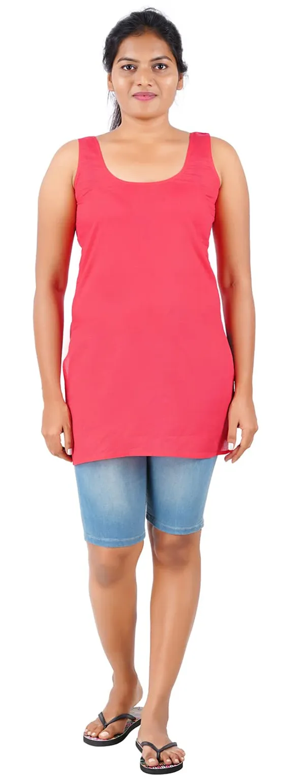 Chilly_Red_Long_Kurti_Slip_-_100%_Superfine_Cotton_-_Firm_Non_Stretchable_Women'S_Kurti_Top_Slip