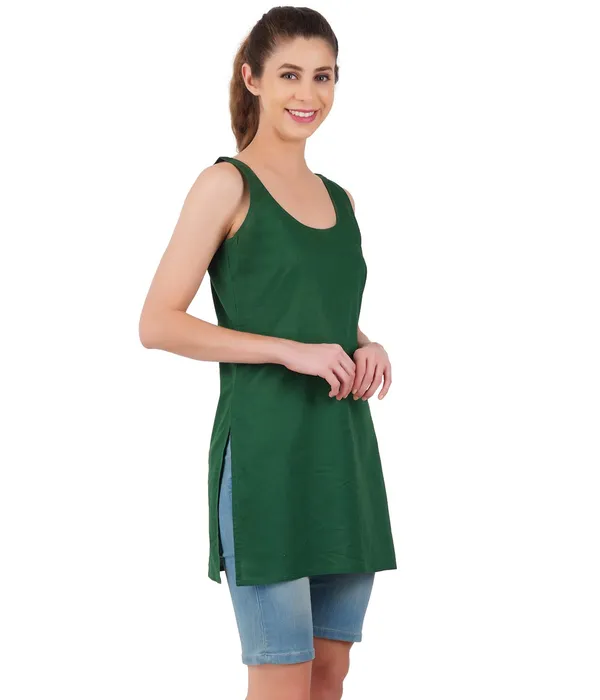 Dark_Green_Long_Kurti_Slip_-_100%_Superfine_Cotton_-_Firm_Non_Stretchable_Women'S_Kurti_Top_Slip