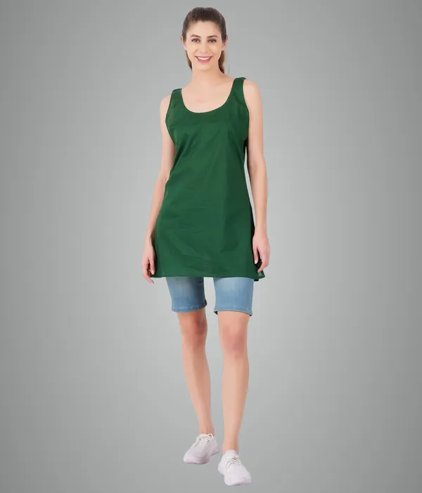 Dark_Green_Long_Kurti_Slip_-_100%_Superfine_Cotton_-_Firm_Non_Stretchable_Women'S_Kurti_Top_Slip