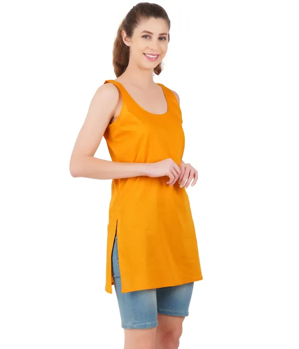 Fire_Yellow_Long_Kurti_Slip_-_100%_Superfine_Cotton_-_Firm_Non_Stretchable_Women'S_Kurti_Top_Slip