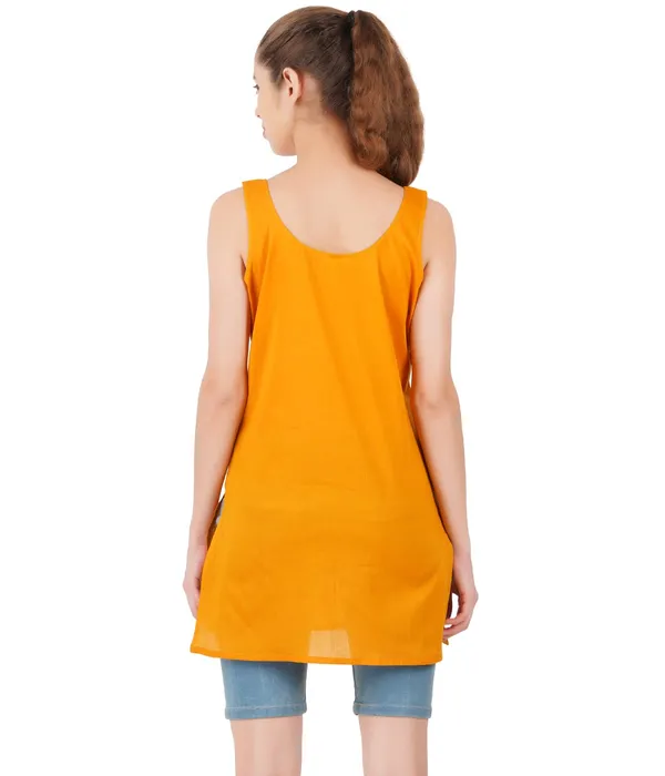 Fire_Yellow_Long_Kurti_Slip_-_100%_Superfine_Cotton_-_Firm_Non_Stretchable_Women'S_Kurti_Top_Slip