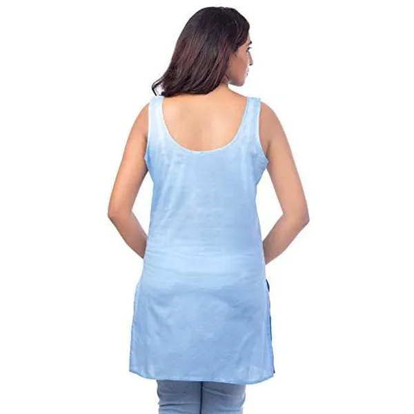 Light_Blue_Long_Kurti_Slip_-_100%_Superfine_Cotton_-_Firm_Non_Stretchable_Women'S_Kurti_Top_Slip