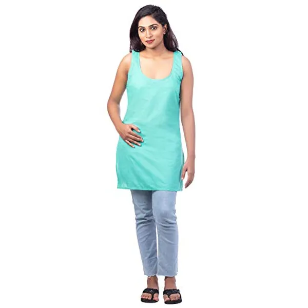 Light_Green_Long_Kurti_Slip_-_100%_Superfine_Cotton_-_Firm_Non_Stretchable_Women'S_Kurti_Top_Slip
