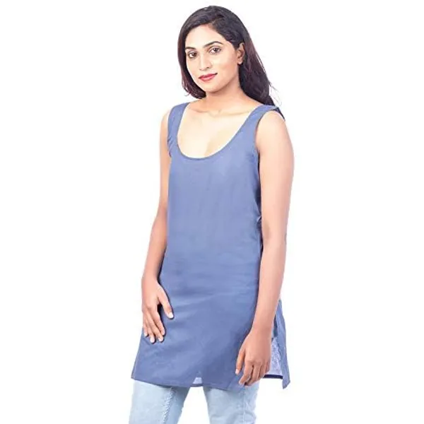 Light_Grey_Long_Kurti_Slip_-_100%_Superfine_Cotton_-_Firm_Non_Stretchable_Women'S_Kurti_Top_Slip