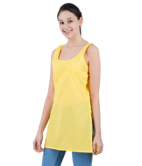 Lemon_Yellow_Long_Kurti_Slip_-_100%_Superfine_Cotton_-_Firm_Non_Stretchable_Women'S_Kurti_Top_Slip