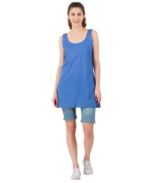 Plum_Blue_Long_Kurti_Slip_-_100%_Superfine_Cotton_-_Firm_Non_Stretchable_Women'S_Kurti_Top_Slip
