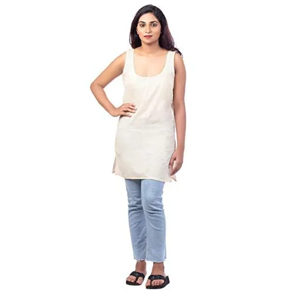 Skin_Long_Kurti_Slip_-_100%_Superfine_Cotton_-_Firm_Non_Stretchable_Women'S_Kurti_Top_Slip