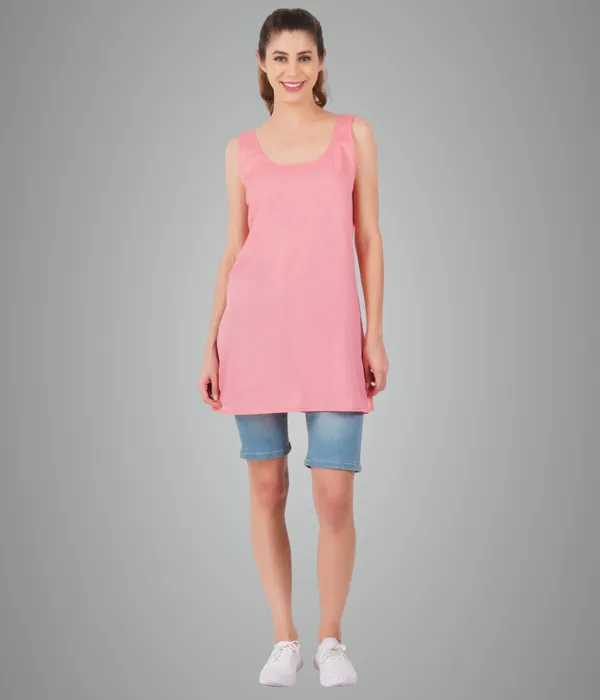 Shell_Pink_Long_Kurti_Slip_-_100%_Superfine_Cotton_-_Firm_Non_Stretchable_Women'S_Kurti_Top_Slip