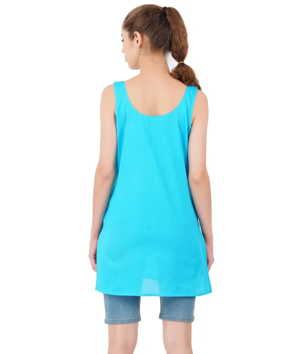 Turq_Blue_Long_Kurti_Slip_-_100%_Superfine_Cotton_-_Firm_Non_Stretchable_Women'S_Kurti_Top_Slip