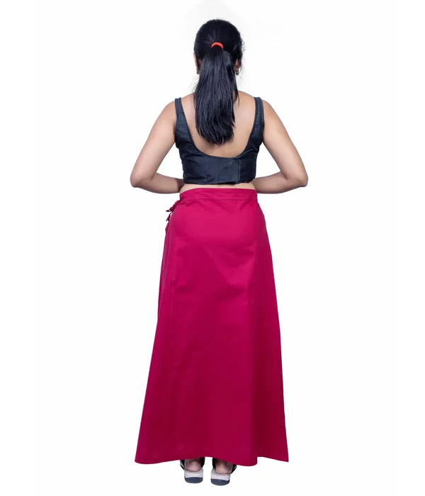 Burgundy_Maroon_Saree_Petticoat/Inskirt_For_Women_-_3_Sizes,_Shapewear,_Drawstring_For_Regular_Comfort_Fit