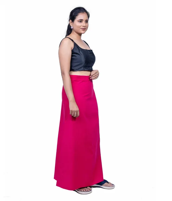 Bright_Pink_Saree_Petticoat/Inskirt_For_Women_-_3_Sizes,_Shapewear,_Drawstring_For_Regular_Comfort_Fit