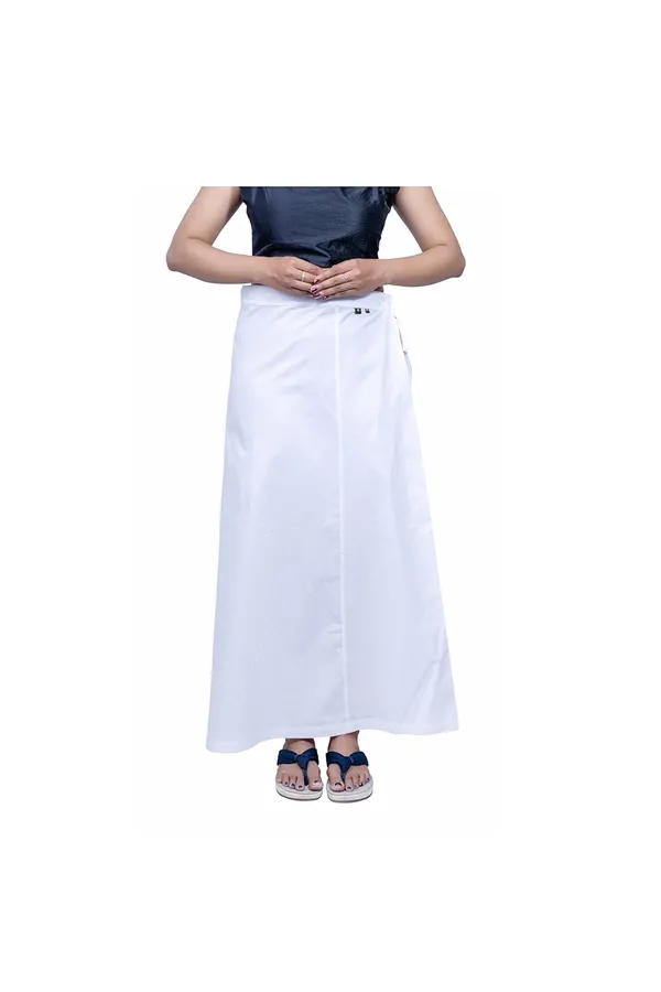 Blanco_White_Saree_Petticoat/Inskirt_For_Women_-_3_Sizes,_Shapewear,_Drawstring_For_Regular_Comfort_Fit
