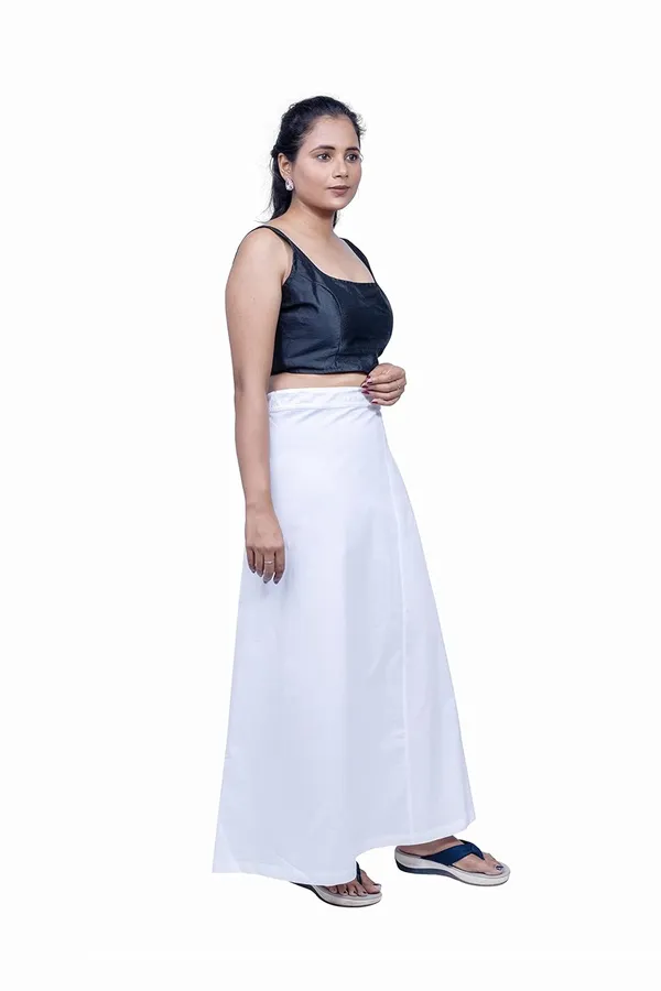 Blanco_White_Saree_Petticoat/Inskirt_For_Women_-_3_Sizes,_Shapewear,_Drawstring_For_Regular_Comfort_Fit