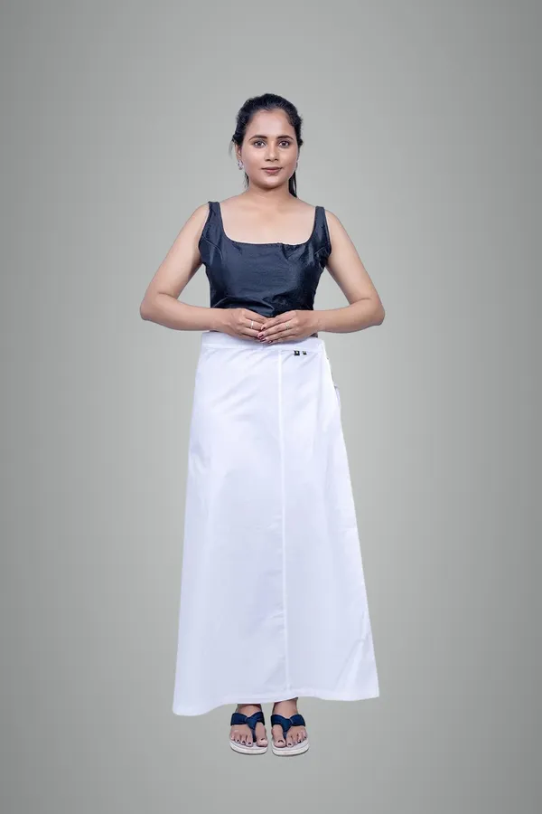 Blanco_White_Saree_Petticoat/Inskirt_For_Women_-_3_Sizes,_Shapewear,_Drawstring_For_Regular_Comfort_Fit