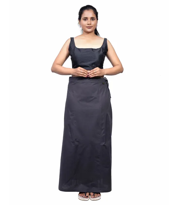 Charcoal_Grey_Saree_Petticoat/Inskirt_For_Women_-_3_Sizes,_Shapewear,_Drawstring_For_Regular_Comfort_Fit