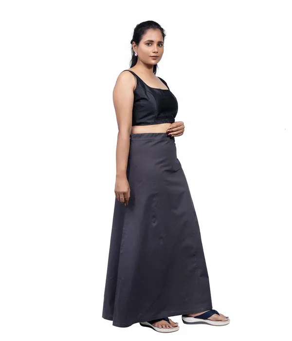 Charcoal_Grey_Saree_Petticoat/Inskirt_For_Women_-_3_Sizes,_Shapewear,_Drawstring_For_Regular_Comfort_Fit