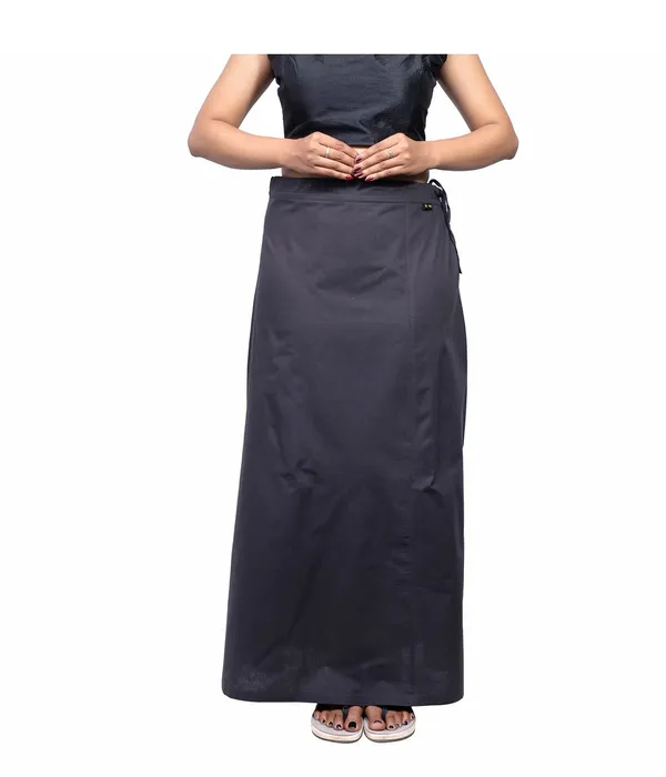 Charcoal_Grey_Saree_Petticoat/Inskirt_For_Women_-_3_Sizes,_Shapewear,_Drawstring_For_Regular_Comfort_Fit