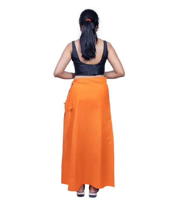 Coral_Orange_Saree_Petticoat/Inskirt_For_Women_-_3_Sizes,_Shapewear,_Drawstring_For_Regular_Comfort_Fit
