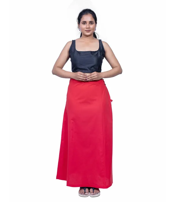 Chilly_Red_Saree_Petticoat/Inskirt_For_Women_-_3_Sizes,_Shapewear,_Drawstring_For_Regular_Comfort_Fit