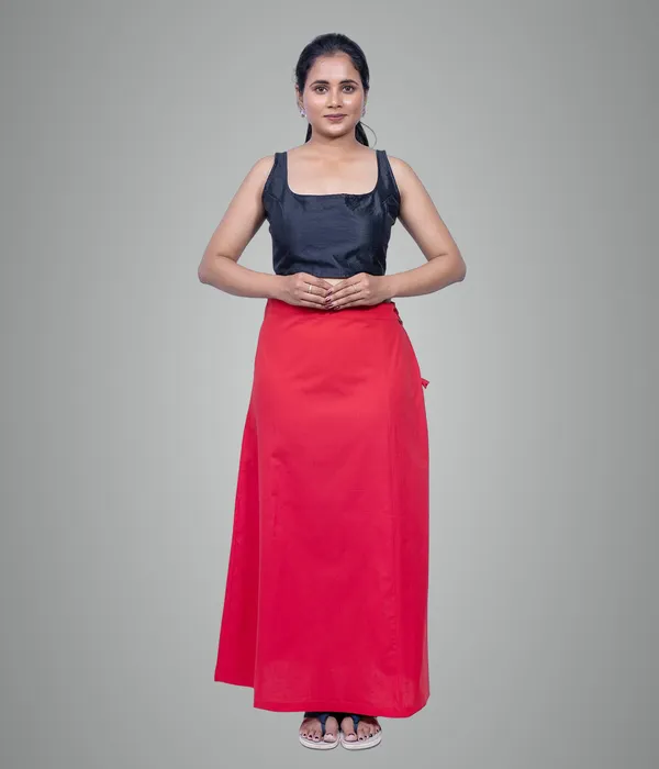 Chilly_Red_Saree_Petticoat/Inskirt_For_Women_-_3_Sizes,_Shapewear,_Drawstring_For_Regular_Comfort_Fit