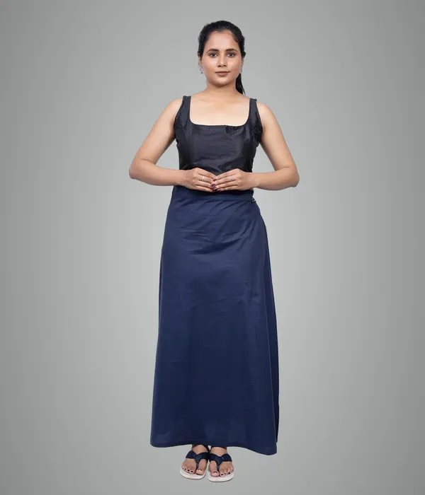 Midnight_Blue_Saree_Petticoat/Inskirt_For_Women_-_3_Sizes,_Shapewear,_Drawstring_For_Regular_Comfort_Fit