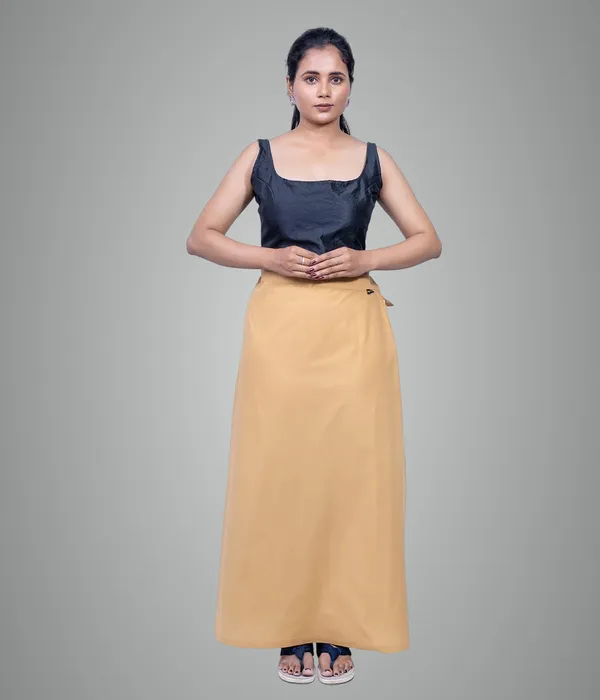 Mustard_Yellow_Saree_Petticoat/Inskirt_For_Women_-_3_Sizes,_Shapewear,_Drawstring_For_Regular_Comfort_Fit