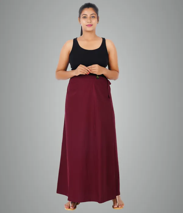 Cotton_Inskirt_/_Petticot-Rosewood_Maroon