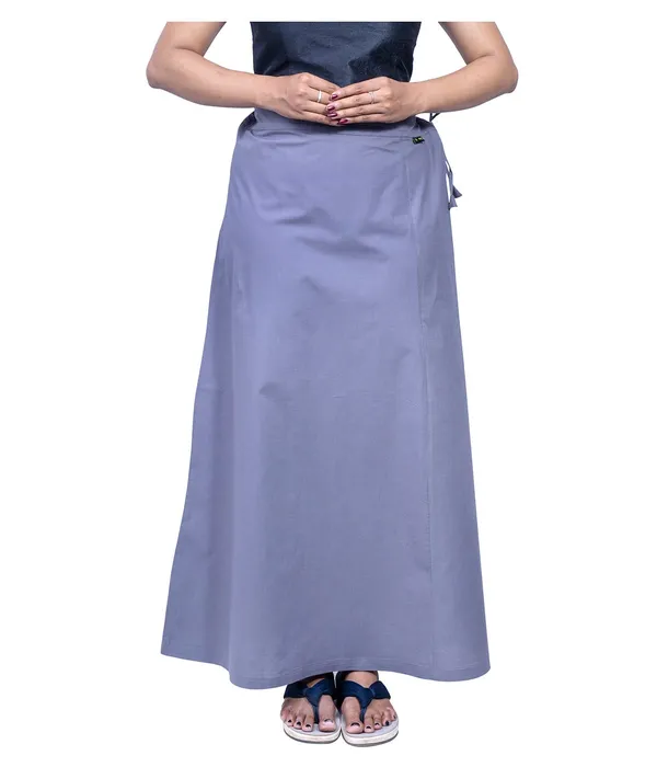 Steel_Grey_Saree_Petticoat/Inskirt_For_Women_-_3_Sizes,_Shapewear,_Drawstring_For_Regular_Comfort_Fit