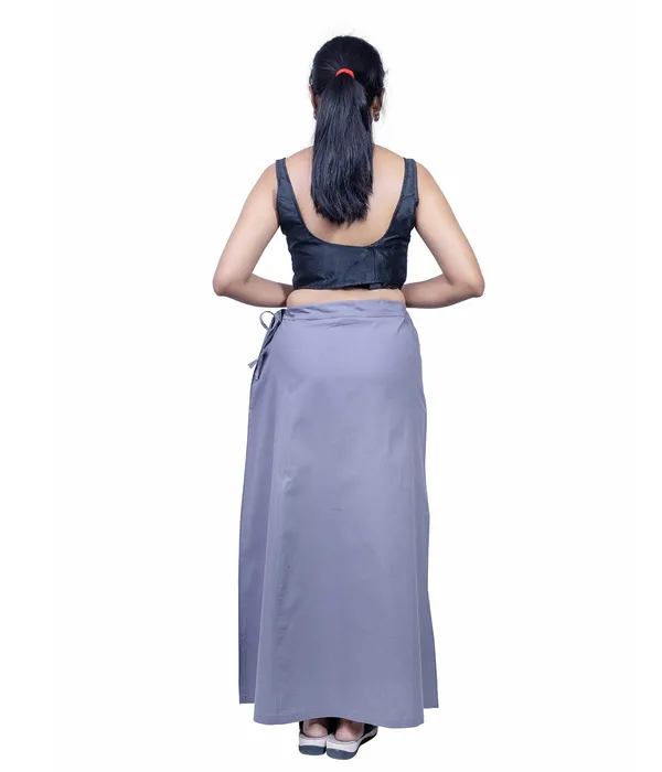 Steel_Grey_Saree_Petticoat/Inskirt_For_Women_-_3_Sizes,_Shapewear,_Drawstring_For_Regular_Comfort_Fit