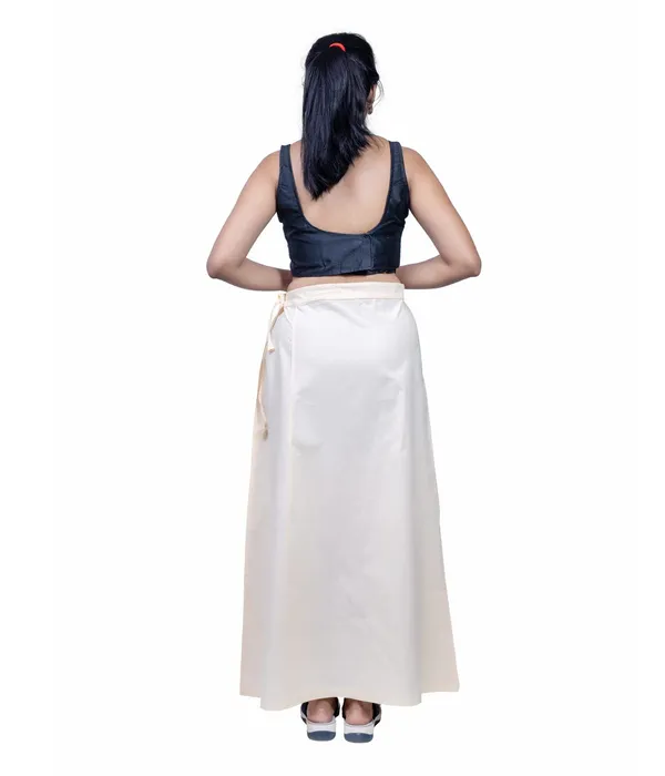 Cream_Saree_Petticoat/Inskirt_For_Women_-_3_Sizes,_Shapewear,_Drawstring_For_Regular_Comfort_Fit