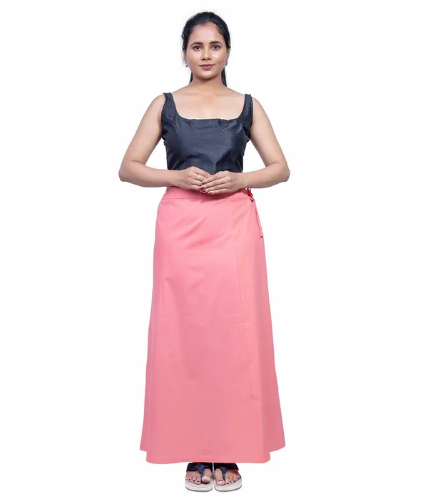 Shell_Pink_Saree_Petticoat/Inskirt_For_Women_-_3_Sizes,_Shapewear,_Drawstring_For_Regular_Comfort_Fit