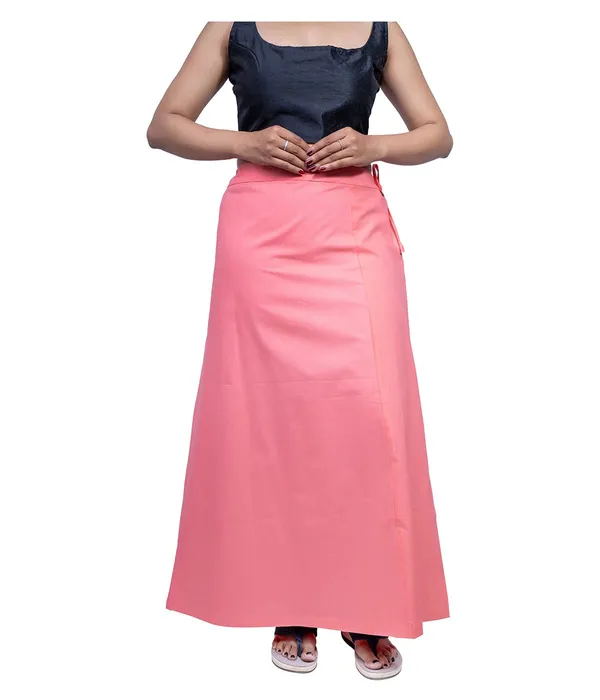 Shell_Pink_Saree_Petticoat/Inskirt_For_Women_-_3_Sizes,_Shapewear,_Drawstring_For_Regular_Comfort_Fit