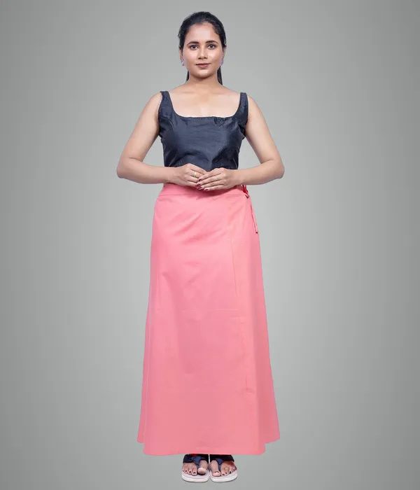 Shell_Pink_Saree_Petticoat/Inskirt_For_Women_-_3_Sizes,_Shapewear,_Drawstring_For_Regular_Comfort_Fit