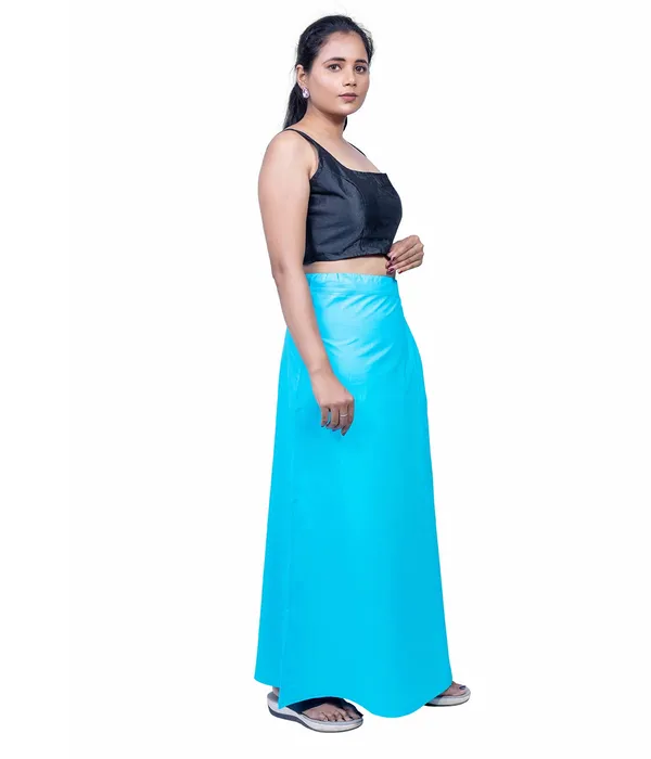 Turq_Blue_Saree_Petticoat/Inskirt_For_Women_-_3_Sizes,_Shapewear,_Drawstring_For_Regular_Comfort_Fit