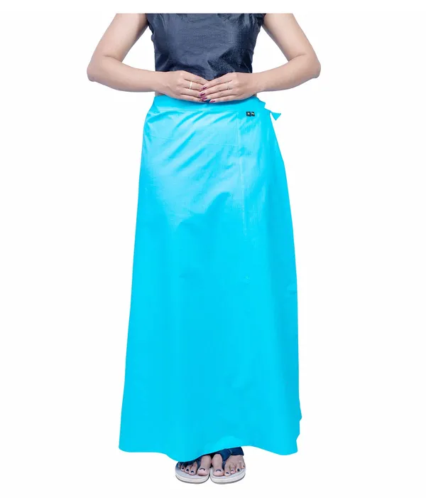 Turq_Blue_Saree_Petticoat/Inskirt_For_Women_-_3_Sizes,_Shapewear,_Drawstring_For_Regular_Comfort_Fit