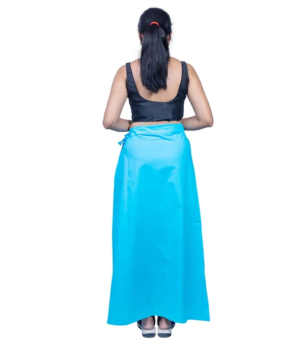 Turq_Blue_Saree_Petticoat/Inskirt_For_Women_-_3_Sizes,_Shapewear,_Drawstring_For_Regular_Comfort_Fit
